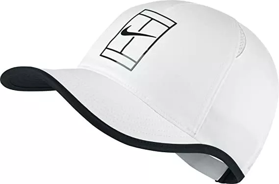 Hylde svag Massakre NEW! NIKE Adult Featherlight Aerobill Court Tennis Hat-White/Black  864105-100 | eBay