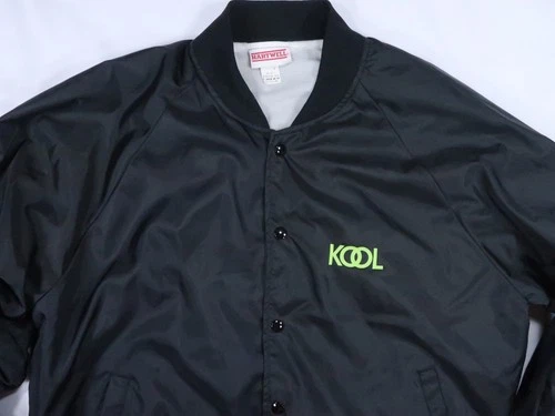 Hartwell sports kool menthol cigarette VTG 1980s 1990s satin bomber jacket XL image 5