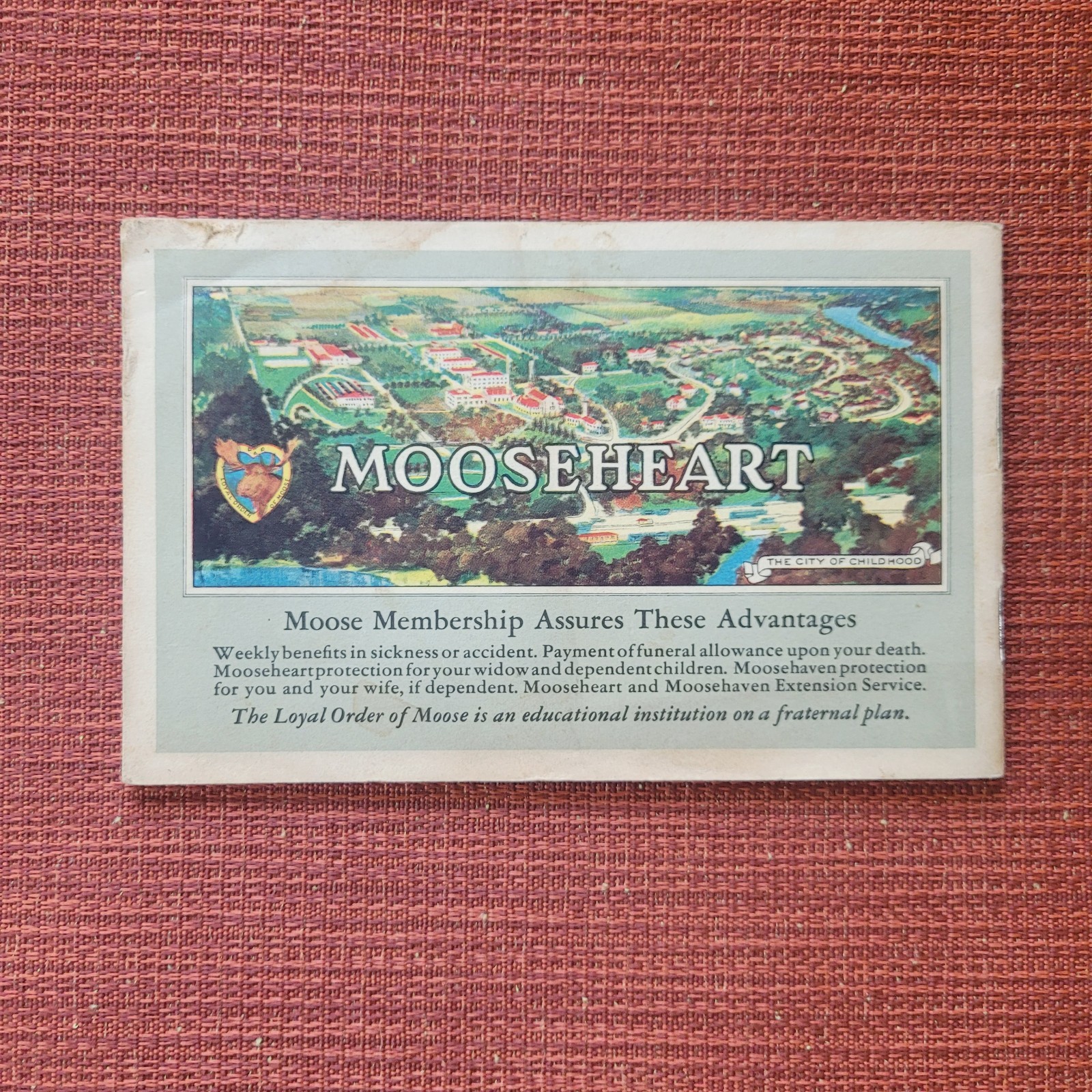 Vtg 1920's A Visit To Mooseheart & Moosehaven School for Children Booklet LOOM