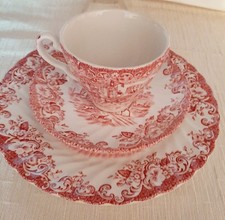 Trio da tè the INGLESE   vintage JOHNSON BROS Decoro COACHING SCENES