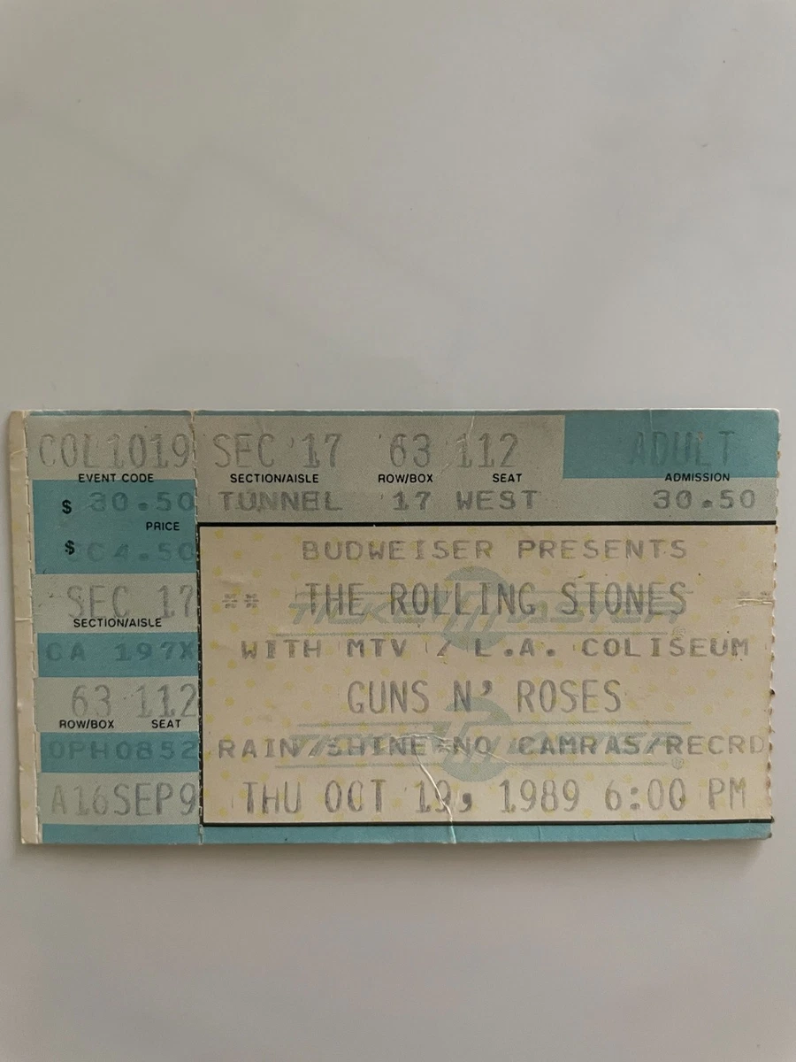 Guns N Roses Tickets In other Guns N' Roses Memorabilia for sale
