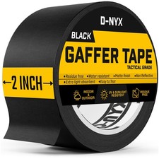 Gaffer Tape 2 Inch x 1 Pack Black Gaffing Tapes, Heavy Duty No Residue, Matte...