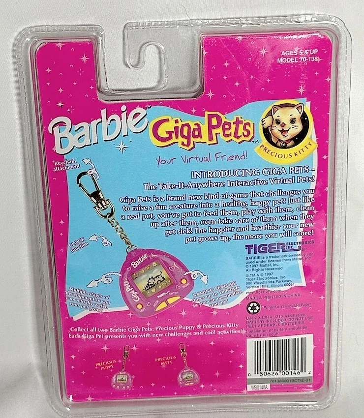 Barbie Giga Pet 🐱 Precious Kitty ✨ 1990-е виртуальный питомец тигр НОВАЯ винтажная игрушка 90-х - Изображение 2 из 2