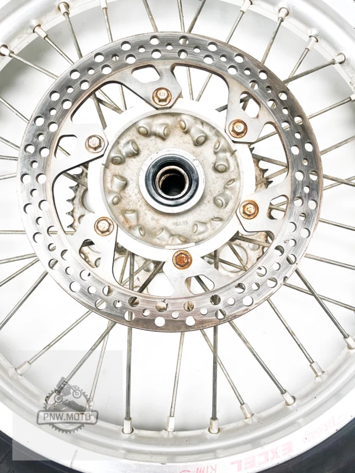 2002 Yamaha YZ250 YZ 250 125 OEM 19" REAR WHEEL RIM HUB TIRE - Image 4 of 4