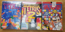NES Boxed Game Lot (3) – Tetris CIB, Tetris 2 CIB, Dr Mario – Manuals/Promo Inse