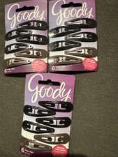 Goody Color Match Snap Clips Barrettes 6 pc lot of 3 2" Long