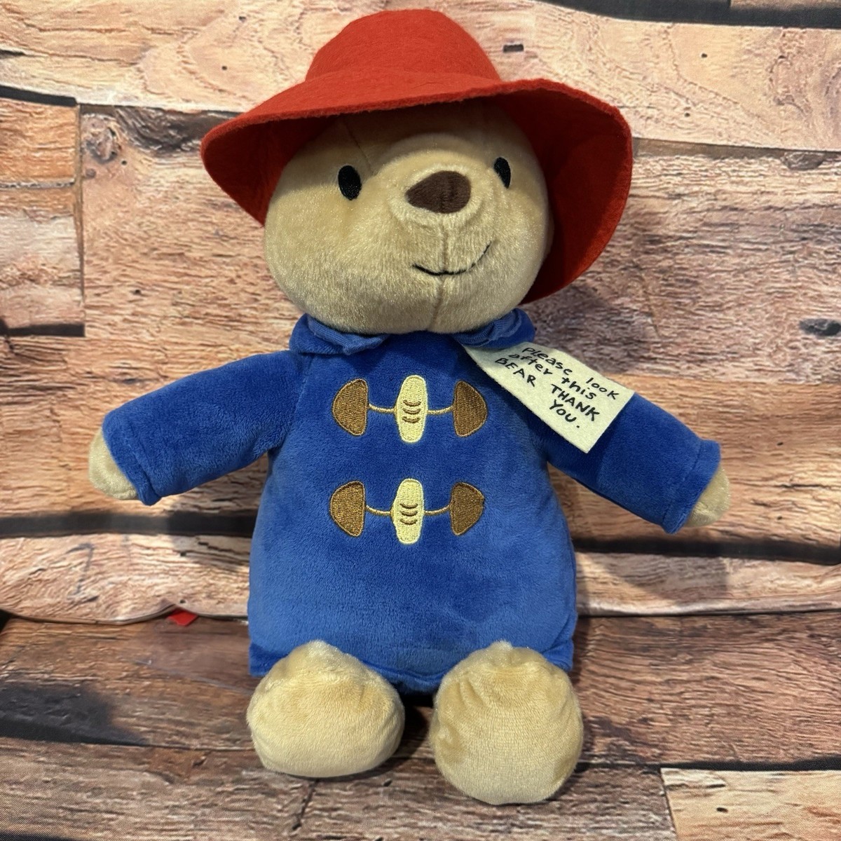 Paddington Bear Plush Blue Coat Red Hat Stuffed Animal Toy 12