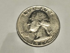 1980 US Quarter P WEAK MINT MARK ERROR