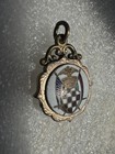 Vtg Croatian  Fraternal Hrvatska Zajednica Gold Tone &Multi Color Enamel Pendant — photo 5