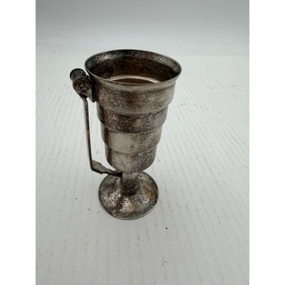 Vintage Silver Jigger Bar Tool Shot Glass Measure 2oz G3