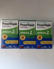3x Preservision Areds 2 Vitamin Mineral Supplement Soft Gels 130 ea.