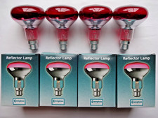 4x 60w Red R80 B22 BC Bayonet Reflector Lamps Incandescent Proper Bulbs Old Type