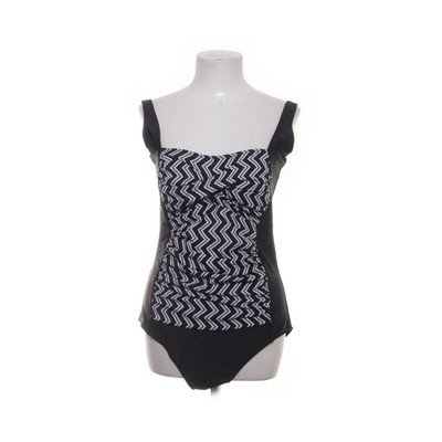 Jantzen, Badeanzug, Größe: L, Schwarz/Weiß, Polyester, Chevron, Damen #vcJ