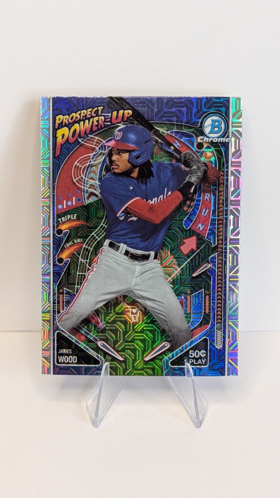 2024 Bowman Prospect Power-Up James Wood Mojo #PP-14 Nationals