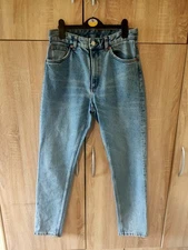 Monki Blue Denim High Waist Straight Leg Jeans
