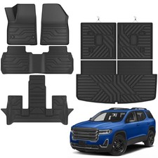 Floor Mats for 2017-2023 GMC Acadia 6 Seats Captain Chairs, Custom Fit All