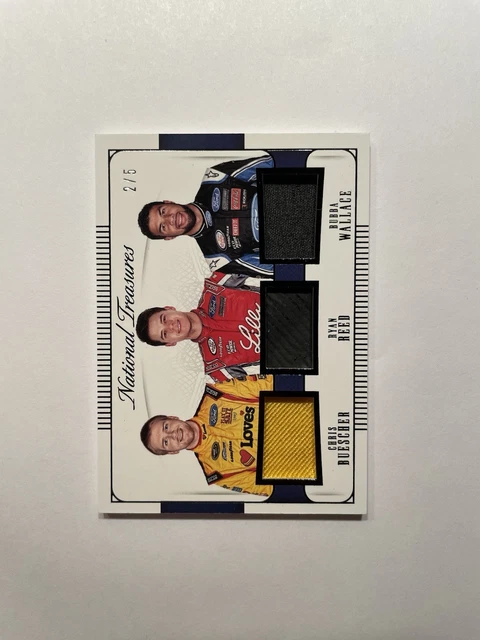 Bubba Wallace, Ryan Reed & Buescher - 2016 National Treasures Triple Relic 2/5