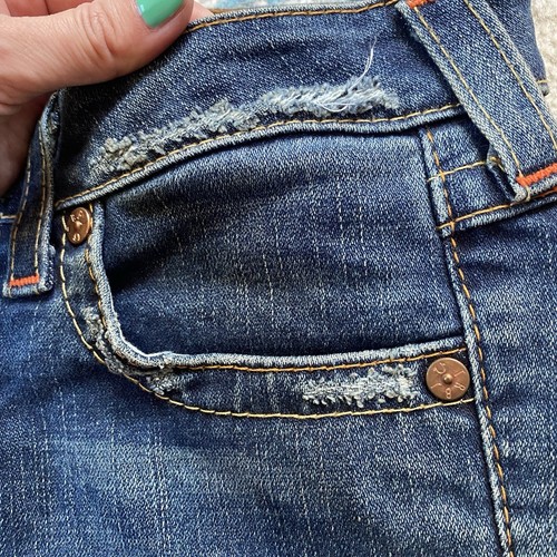 Vintage True Religion Flare/Boot Cut Distressed Low Rise Joey Jeans Size 27 - Picture 2 of 8