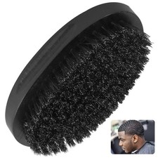 360 Curved Medium Wave Brush with Firm Boar Bristles for Cultivating Waves, W...