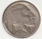 1937 US Indian Head Buffalo Nickel FULL DATE Rare 89 Year Old Collection Coin