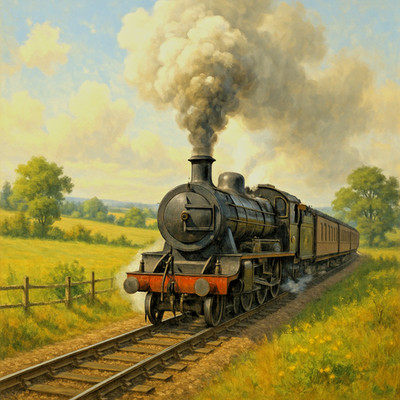 DIY Malen nach Zahlen für Erwachsene ikonische Dampfbahn Leinwand Acryl Gemälde UK CO