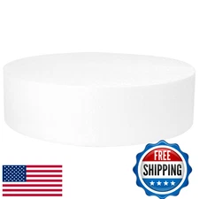 O'CREME Polystyrene Dummy Cake Display 9" Round - Bakery Decorating & Practice