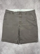 Fox Racing Shorts Mens 40 Gray Taupe Chino Stretch Casual Walkshorts Cotton