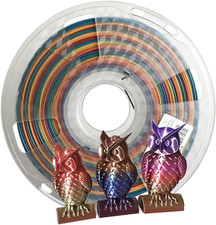 Shiny Silk PLA Fast Color Gradient Change Rainbow PLA Multicolored 3D Printer Fi