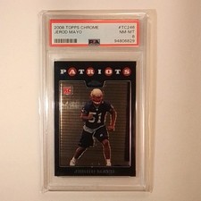 2008 Topps Chrome #TC246 Jerod Mayo RC Refractor New England  PSA 8