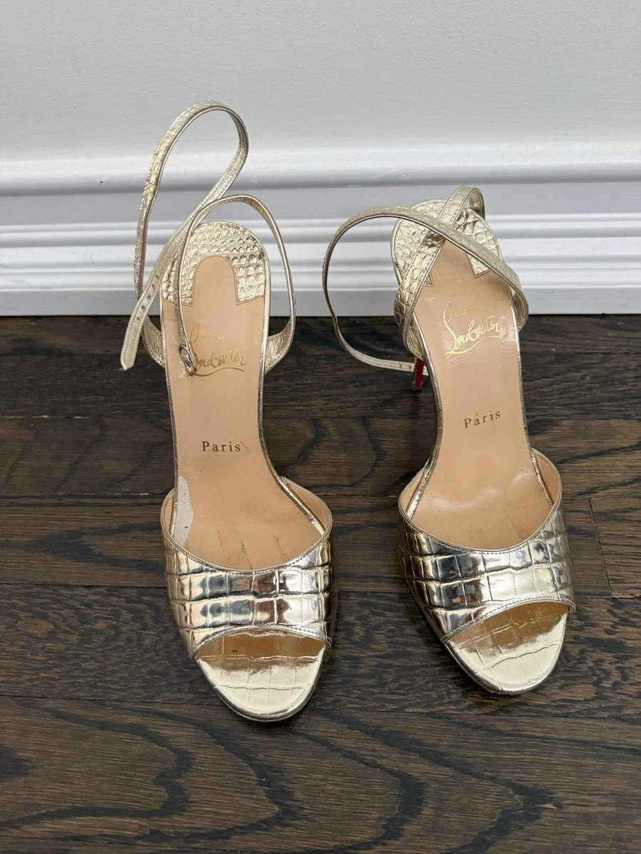 Christian Louboutin Gold Sandals for Women for sale | eBay