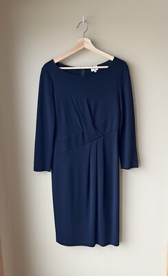 Armani Collezioni Dress Size 6 Navy Night Out Formal Career Work Wear Italy Made