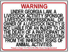 GEORGIA Livestock Activity Sponsor and Professional Sign (1" letters)