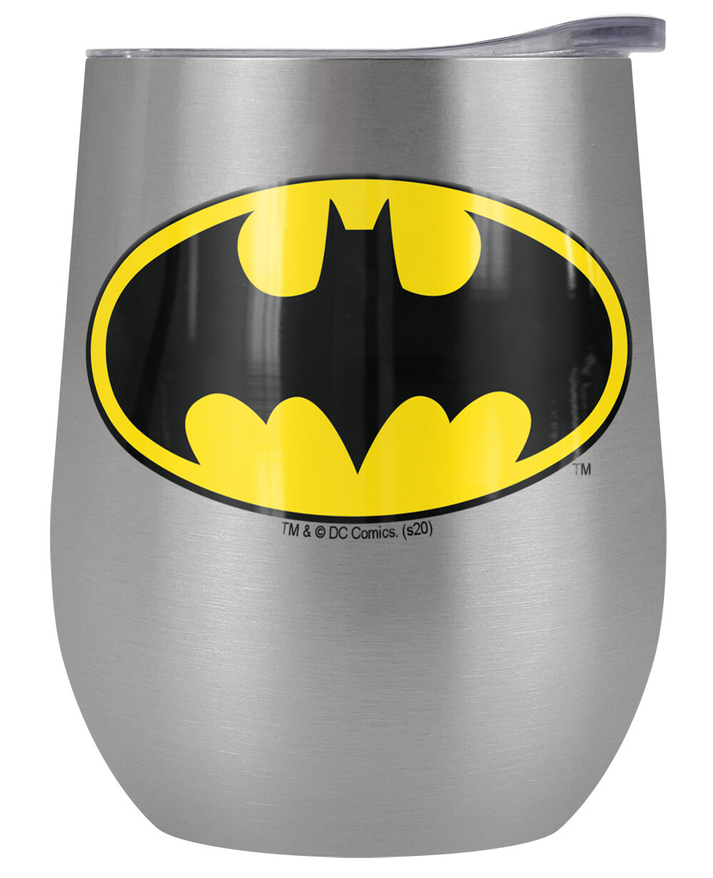 Logotipo de Batman Batman Clásico 12 oz Vaso de Vino Acero Aislado Resistente a Fugas
