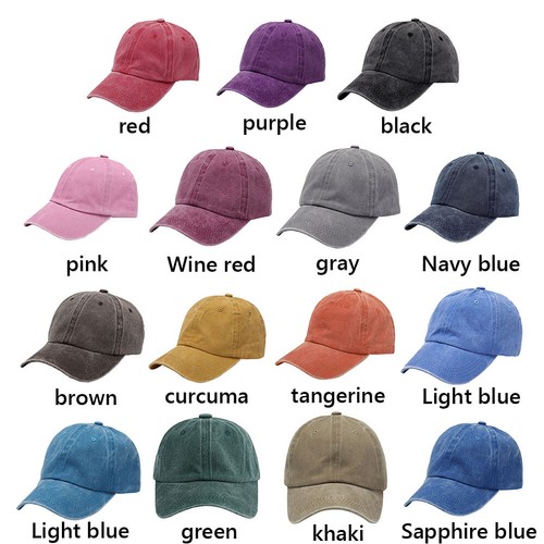 Cotton Baseball Hat Retro Trucker Caps Simple Beach Hat Women Men Outdoor Caps H - Picture 6 of 27