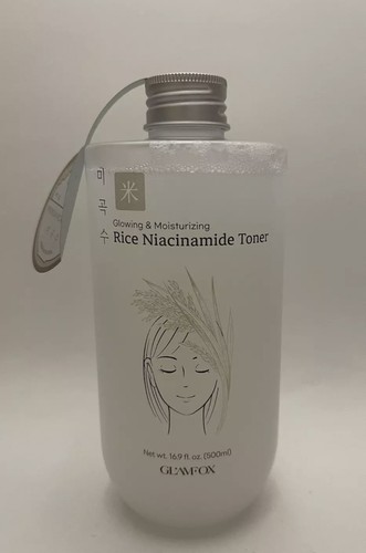 GLAMFOX K-BEAUTY Rice Niacinamide Toner -Glowing & Moisturizing! -16.9 Oz.- NEW!
