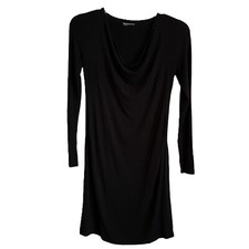 GAP MATERNITY WOMENS DRESS Size S BLACK Shift Dress COWL NECK Long Sleeve