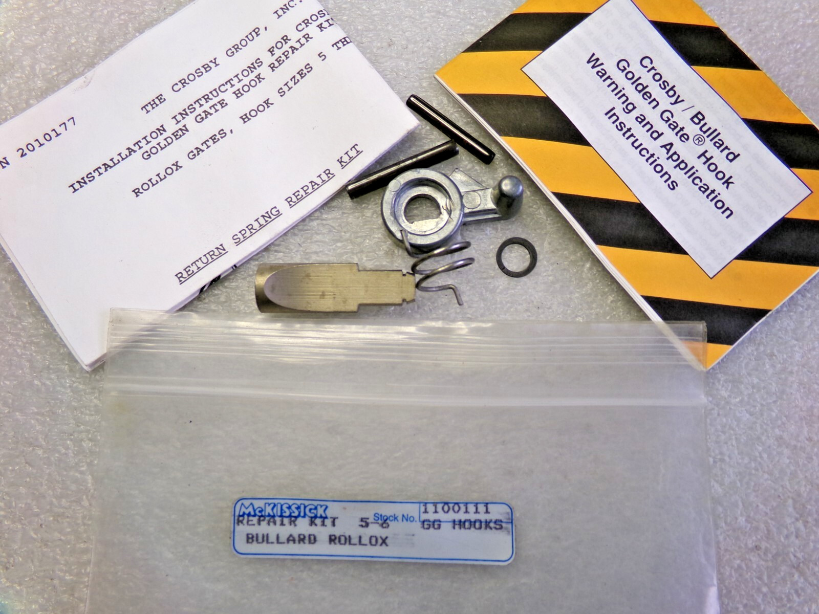 McKissick Crosby Bullard Rollox Repair Kit #5, #6 Golden Gate Hooks 1100111