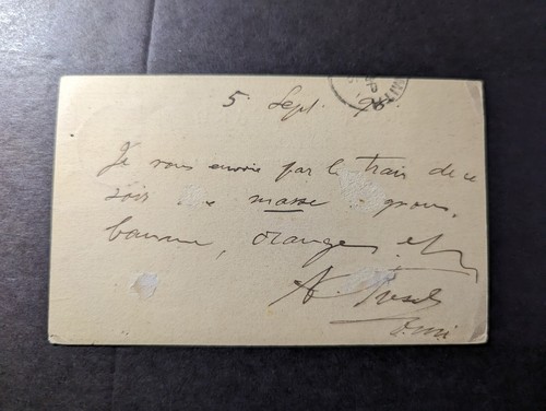 1895 British Natal South Africa Postcard Cover Durban to Harrison - Picture 2 of 2