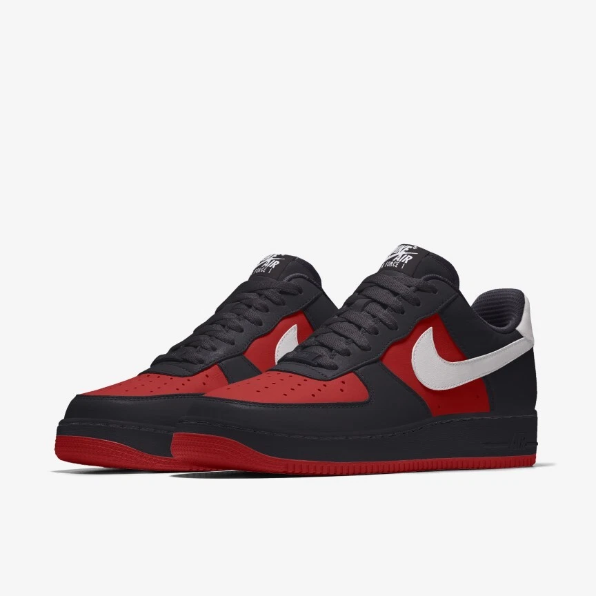 Nike af1 top black and red