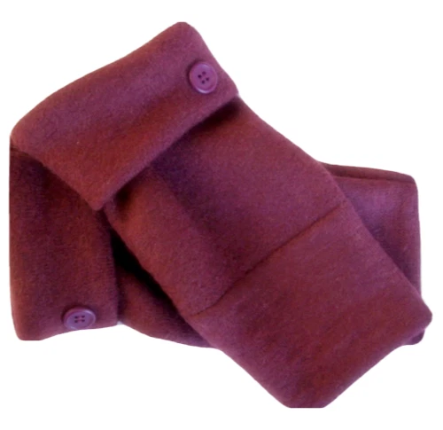 Fingerless Gloves Purple 100% Merino Wool One Size S M L MITTEN WOMEN'S LADIES