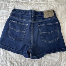 Vintage Jordache High Waisted Denim Shorts Dark Wash Blue 90s Size 9