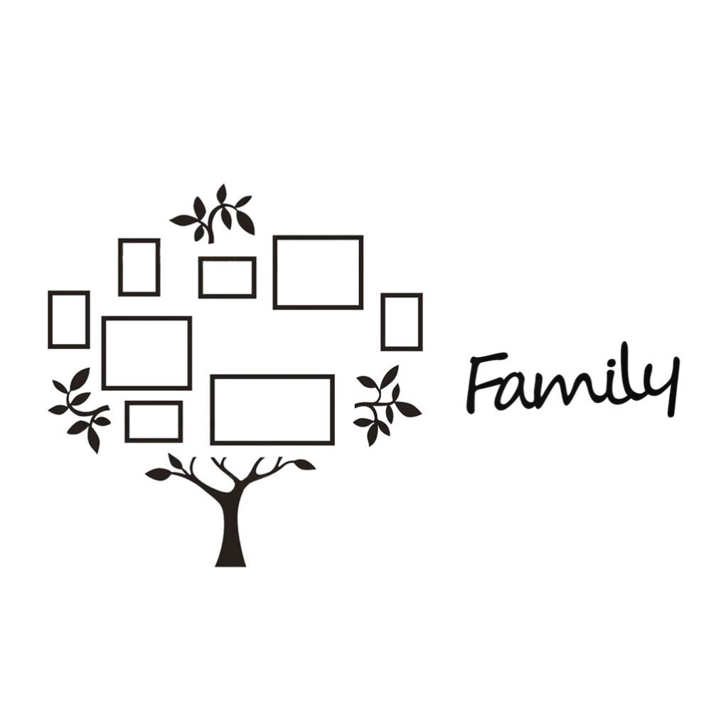 3D Family Tree Wall Sticker with Photo Frames 87x89cm eBay