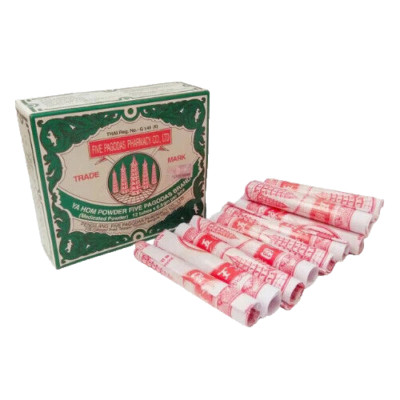 4X YA-HOM (EXP2027) Powder Five Pagodas Herb Traditional Original 0.8gx12tubes
