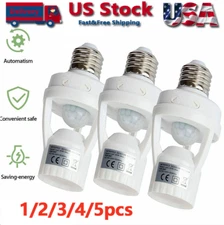 Infrared PIR Motion Sensor E27 LED Light Lamp Bulb Holder Socket Switch 110/220V