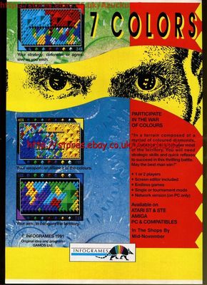 7 Farben ''Infogramme'' 1991 Zeitschriftenanzeige #5645
