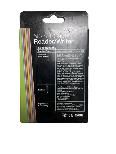 Vivitar 50 In 1 Card Reader / Writer - Universal Digital Camera Accessory New - Image 4 of 4