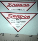 compatible with Decal For Vintage Snap on Tool Box Triangle Shape Lot Of 2  3”