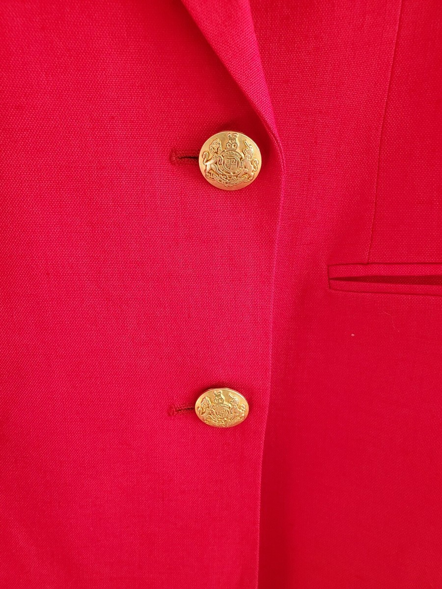 Blazer Talbots Rouge à Double Boutonnage - Taille S, Occasion Très Bon état