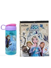 Disney Frozen 2 Sullivan Water Bottle With 500pcs Stickers, Elsa Anna, Kids Gift