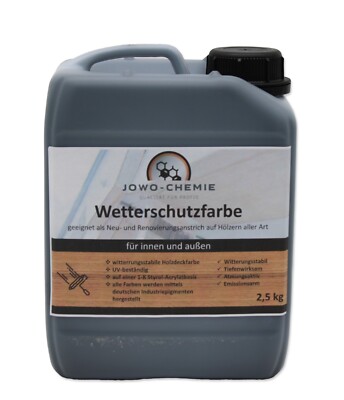 Wetterschutzfarbe Holzfarbe Außenfarbe Zaunfarbe ab 8,86 /kg Jowo-Chemie